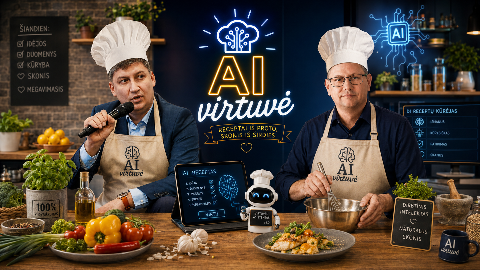 Aurimas Levickas ir Rytis Zdanavičius AI Virtuvėje